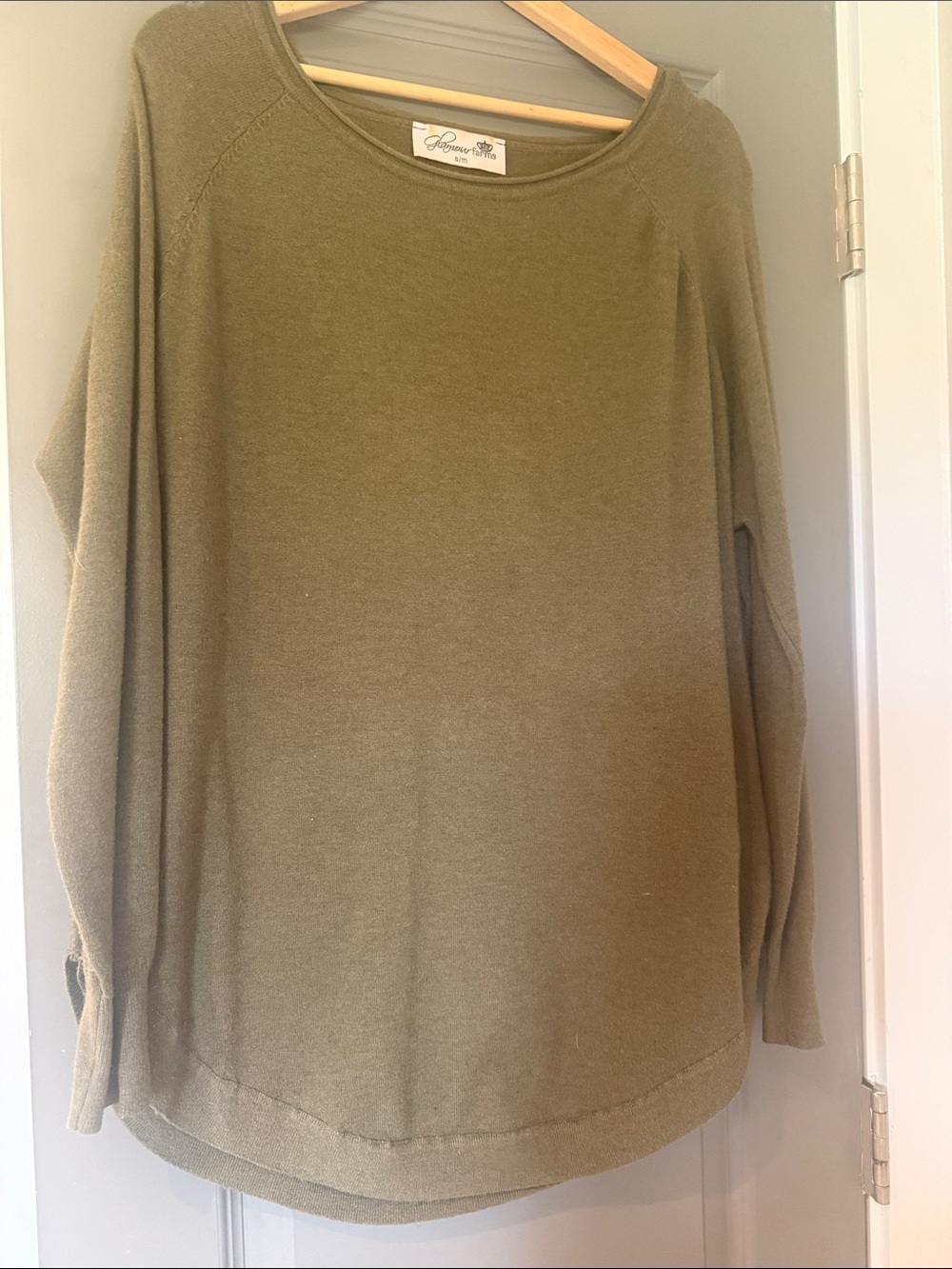 Olive Crewneck Tunic Sweater